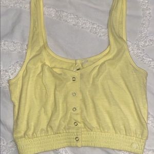 Yellow Pac Sun cropped tank top